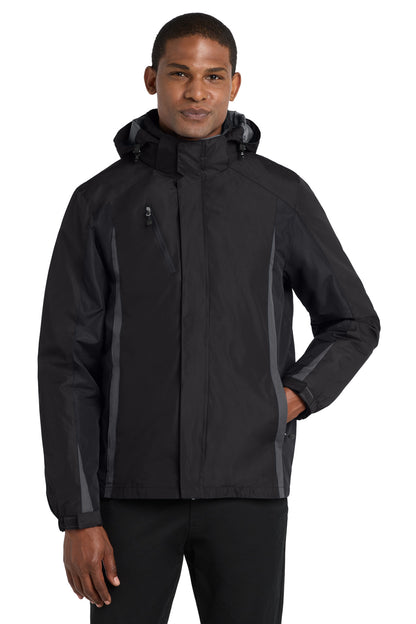 Port Authority Colorblock 3-in-1 Jacket. J321 Black/ Black/ Magnet