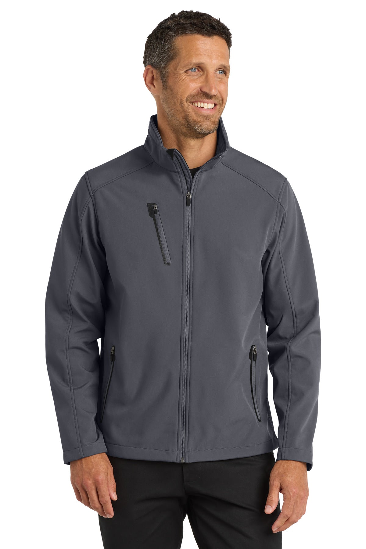 Port Authority Welded Soft Shell Jacket J324 Deep Smoke