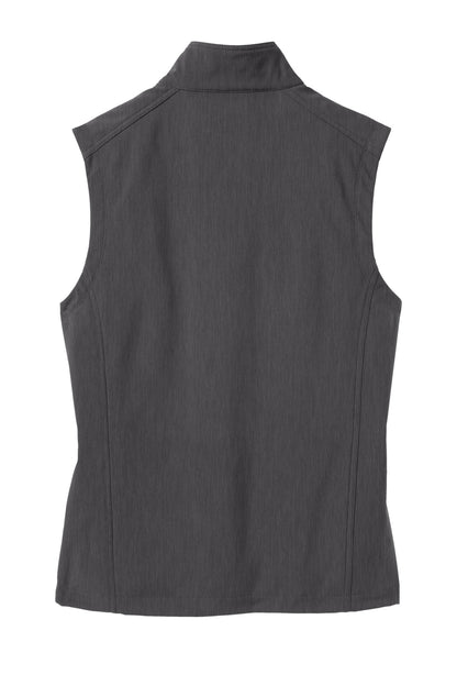 Port Authority Core Soft Shell Vest. J325 Black Charcoal Heather