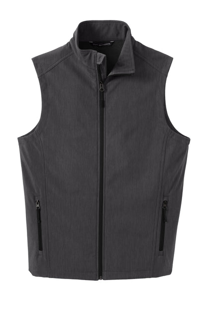 Port Authority Core Soft Shell Vest. J325 Black Charcoal Heather