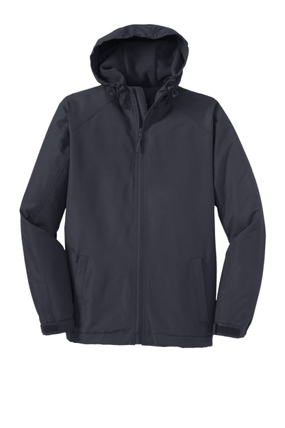 Port Authority Hooded Charger Jacket. J327 Battleship Grey