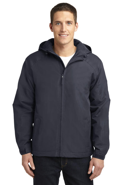 Port Authority Hooded Charger Jacket. J327 Battleship Grey