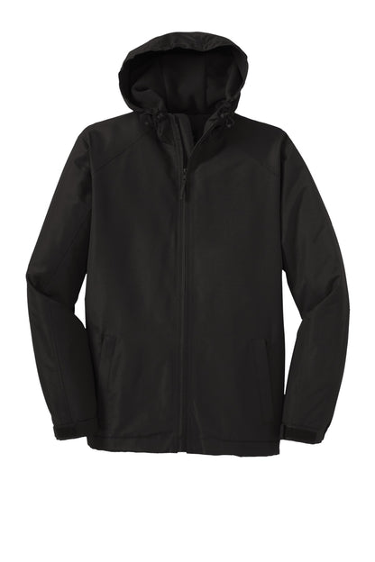 Port Authority Hooded Charger Jacket. J327 True Black