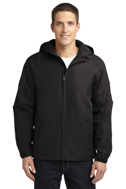 Port Authority Hooded Charger Jacket. J327 True Black
