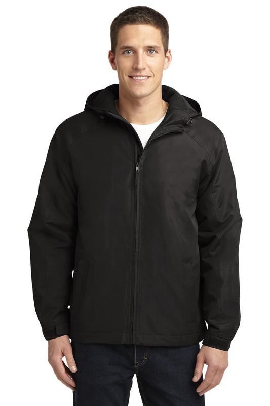 Port Authority Hooded Charger Jacket. J327 True Black