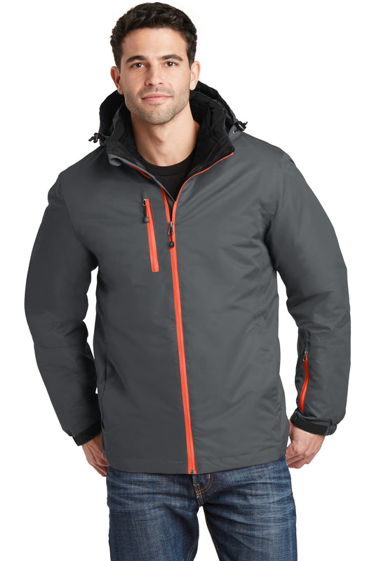 Port Authority Vortex Waterproof 3-in-1 Jacket. J332 Magnet/ Orange