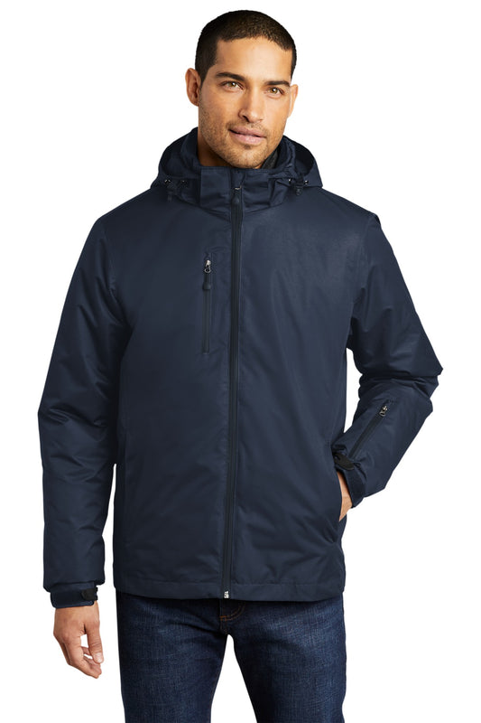 Port Authority Vortex Waterproof 3-in-1 Jacket. J332 River Blue Navy/ River Blue Navy