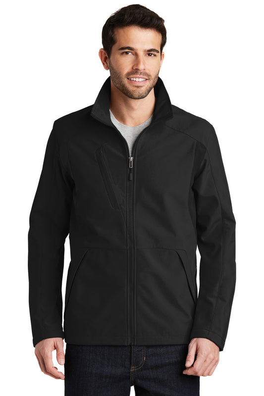 Port Authority Back-Block Soft Shell Jacket. J336 Black/ Black