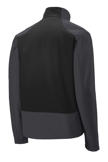 Port Authority Back-Block Soft Shell Jacket J336 Battleship Grey/ Black