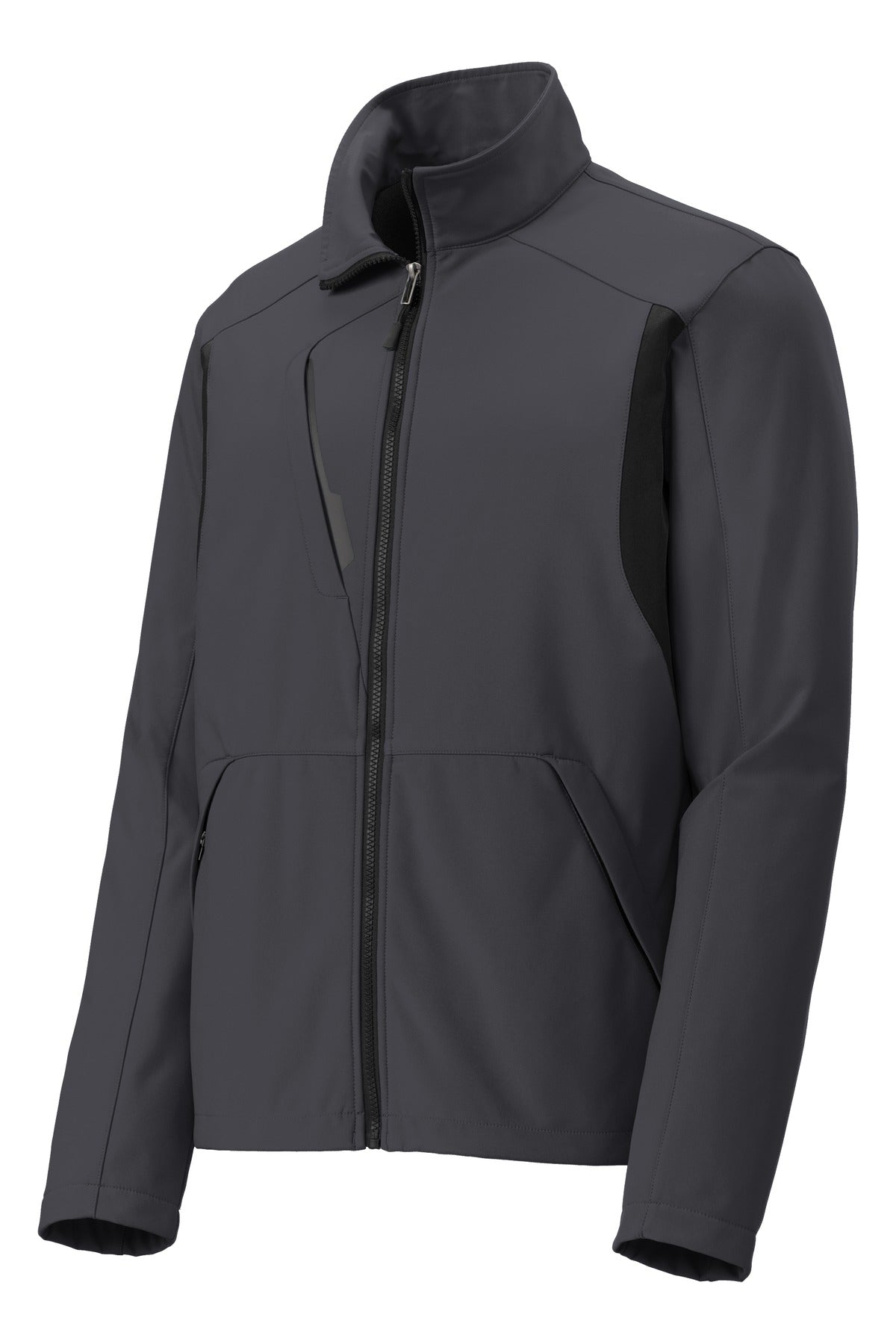 Port Authority Back-Block Soft Shell Jacket J336 Battleship Grey/ Black