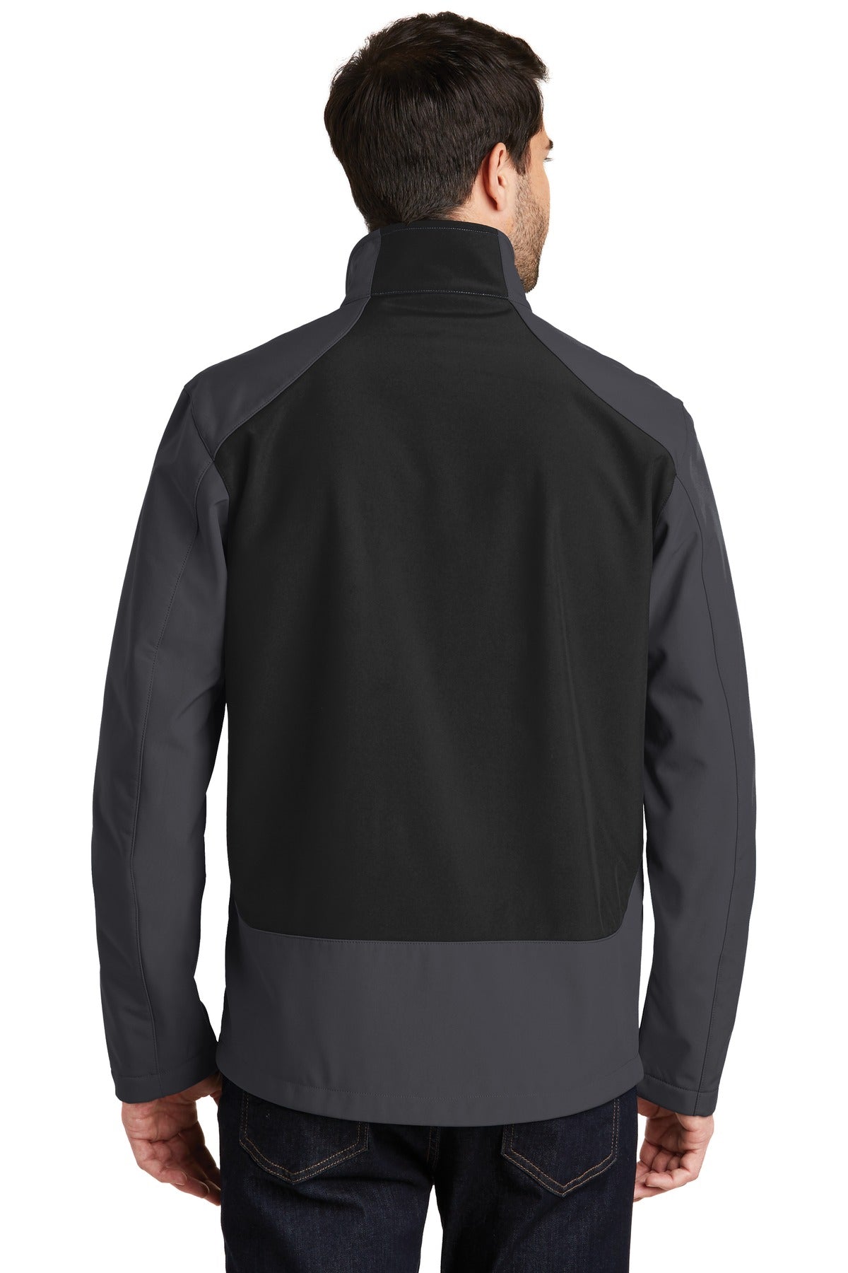 Port Authority Back-Block Soft Shell Jacket J336 Battleship Grey/ Black