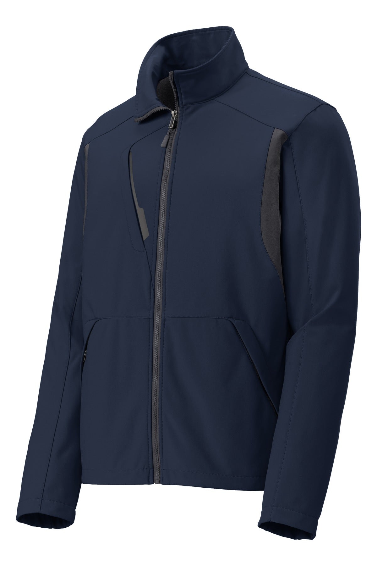 Port Authority Back-Block Soft Shell Jacket. J336 Dress Blue Navy/ Battleship Grey