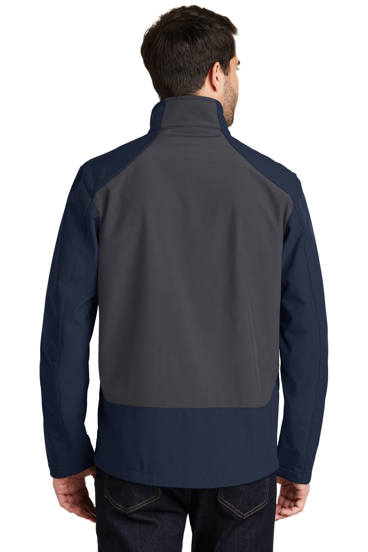 Port Authority Back-Block Soft Shell Jacket. J336 Dress Blue Navy/ Battleship Grey