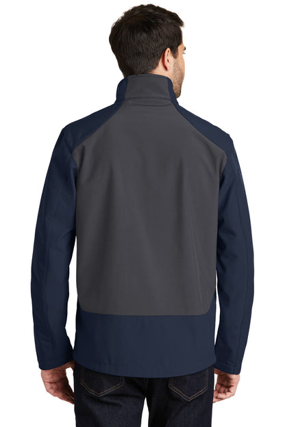 Port Authority Back-Block Soft Shell Jacket. J336 Dress Blue Navy/ Battleship Grey