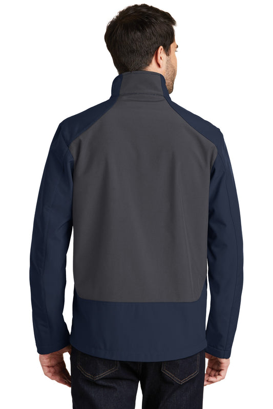 Port Authority Back-Block Soft Shell Jacket. J336 Dress Blue Navy/ Battleship Grey