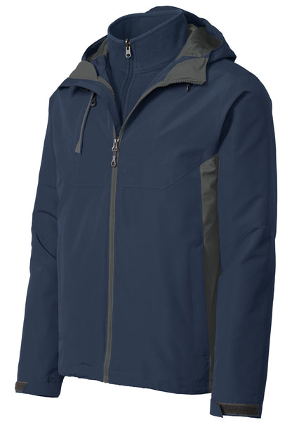 Port Authority Merge 3-in-1 Jacket. J338 Dress Blue Navy/ Grey Steel