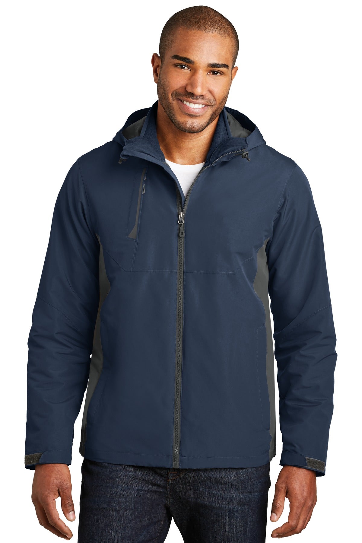 Port Authority Merge 3-in-1 Jacket. J338 Dress Blue Navy/ Grey Steel