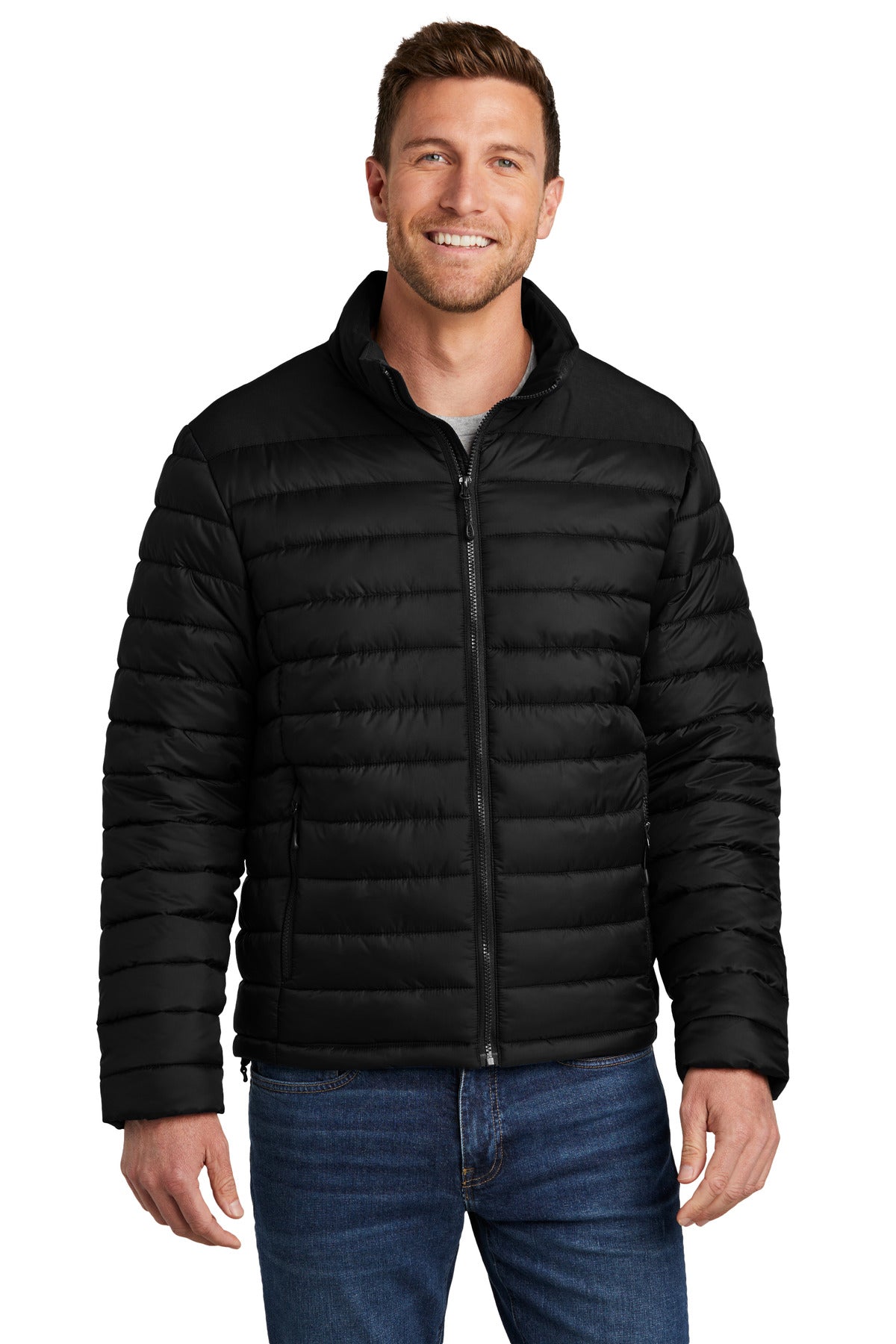 Port Authority Horizon Puffy Jacket J364 Deep Black