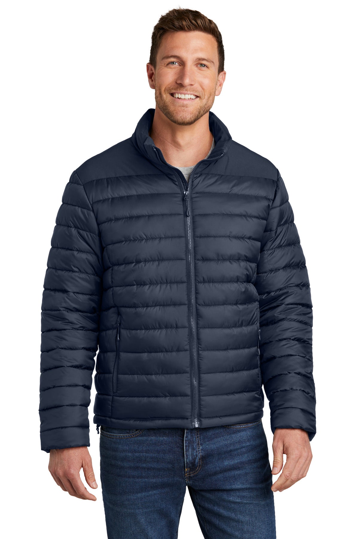 Port Authority Horizon Puffy Jacket J364 Dress Blue Navy