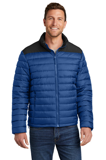 Port Authority Horizon Puffy Jacket J364 True Blue/ Deep Black