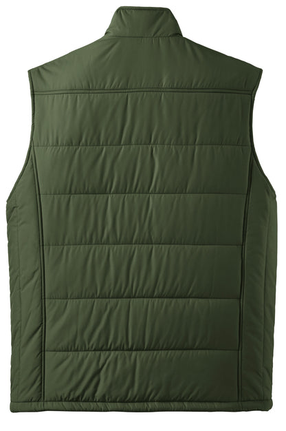 Port Authority Puffy Vest. J709 Olive/ Cayenne