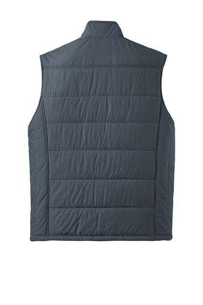 Port Authority Puffy Vest. J709 Dark Slate/ Black