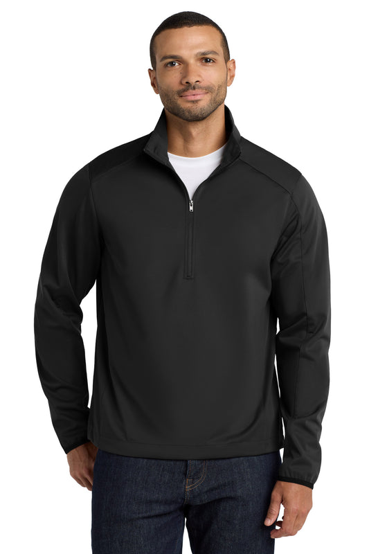 Port Authority Active 1/2-Zip Soft Shell Jacket. J716 Deep Black