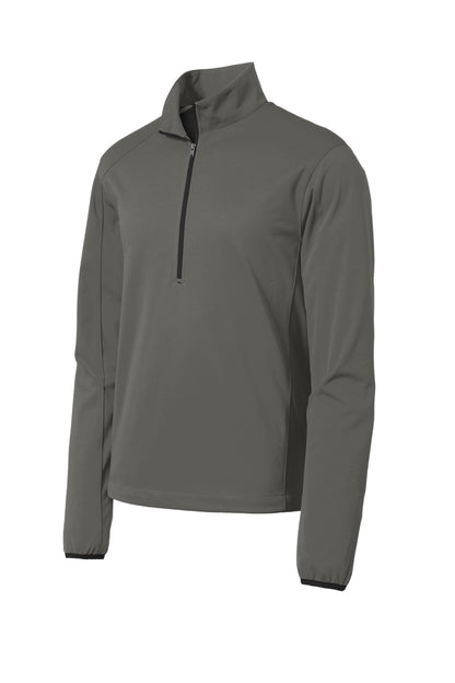 Port Authority Active 1/2-Zip Soft Shell Jacket. J716 Grey Steel