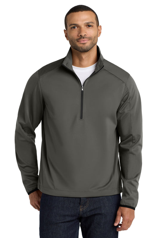 Port Authority Active 1/2-Zip Soft Shell Jacket. J716 Grey Steel