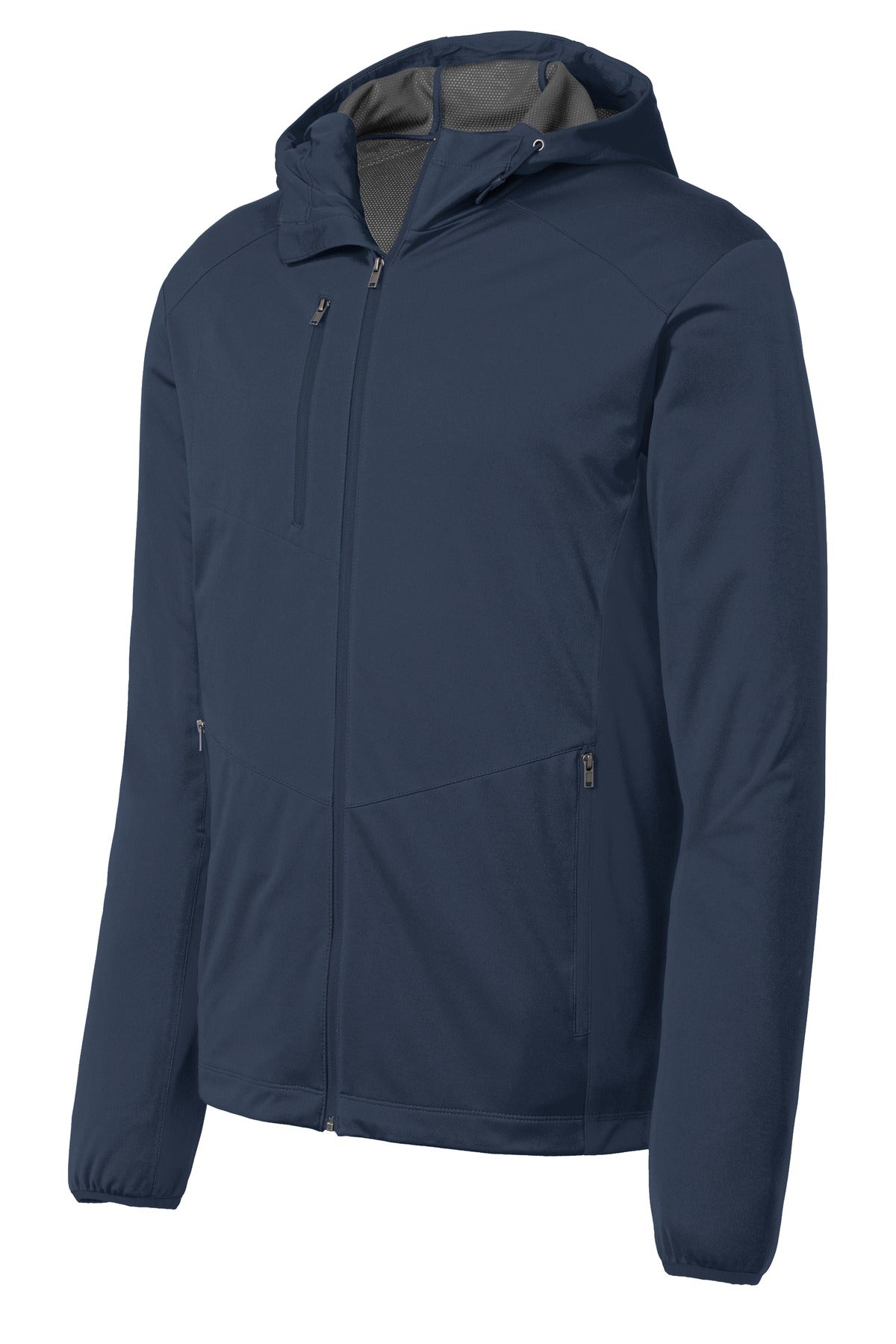 Port Authority Active Hooded Soft Shell Jacket. J719 Dress Blue Navy