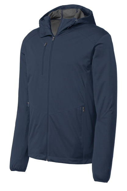 Port Authority Active Hooded Soft Shell Jacket. J719 Dress Blue Navy