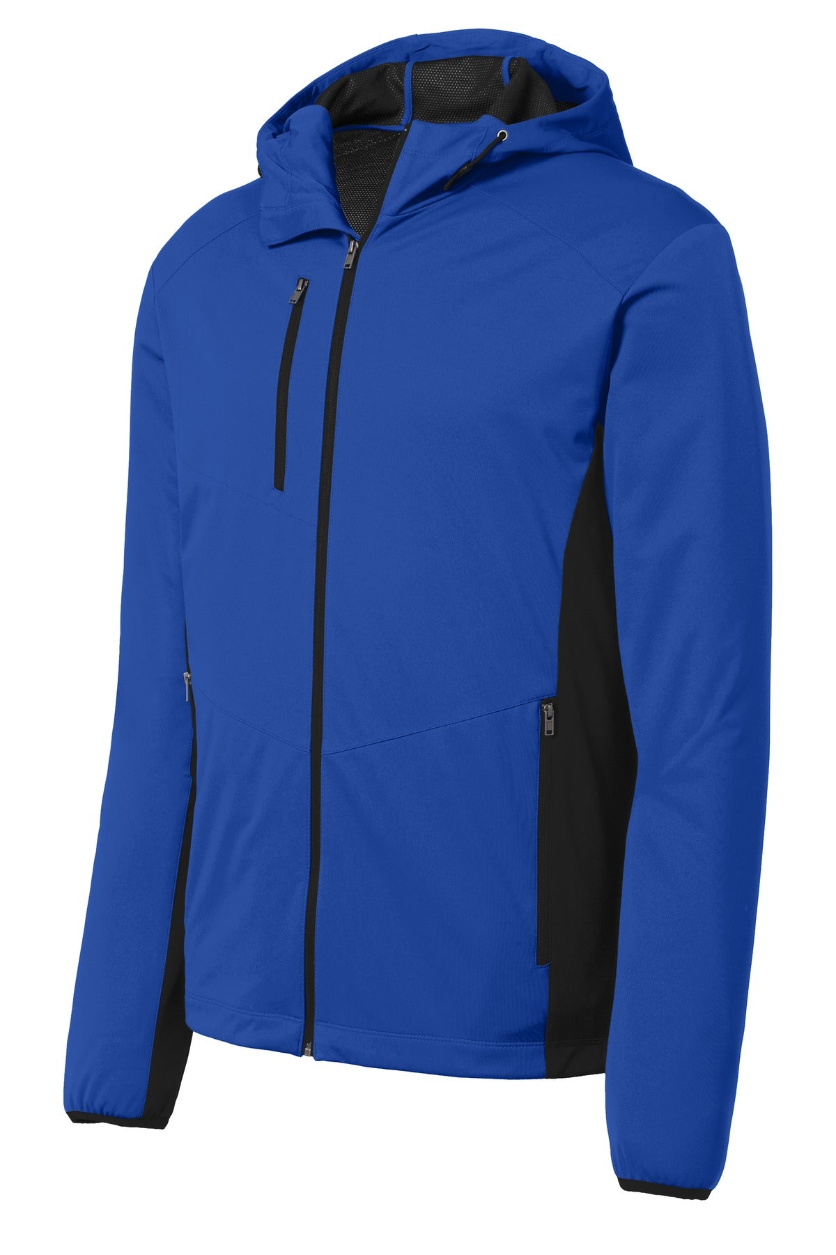 Port Authority Active Hooded Soft Shell Jacket J719 True Royal/ Deep Black