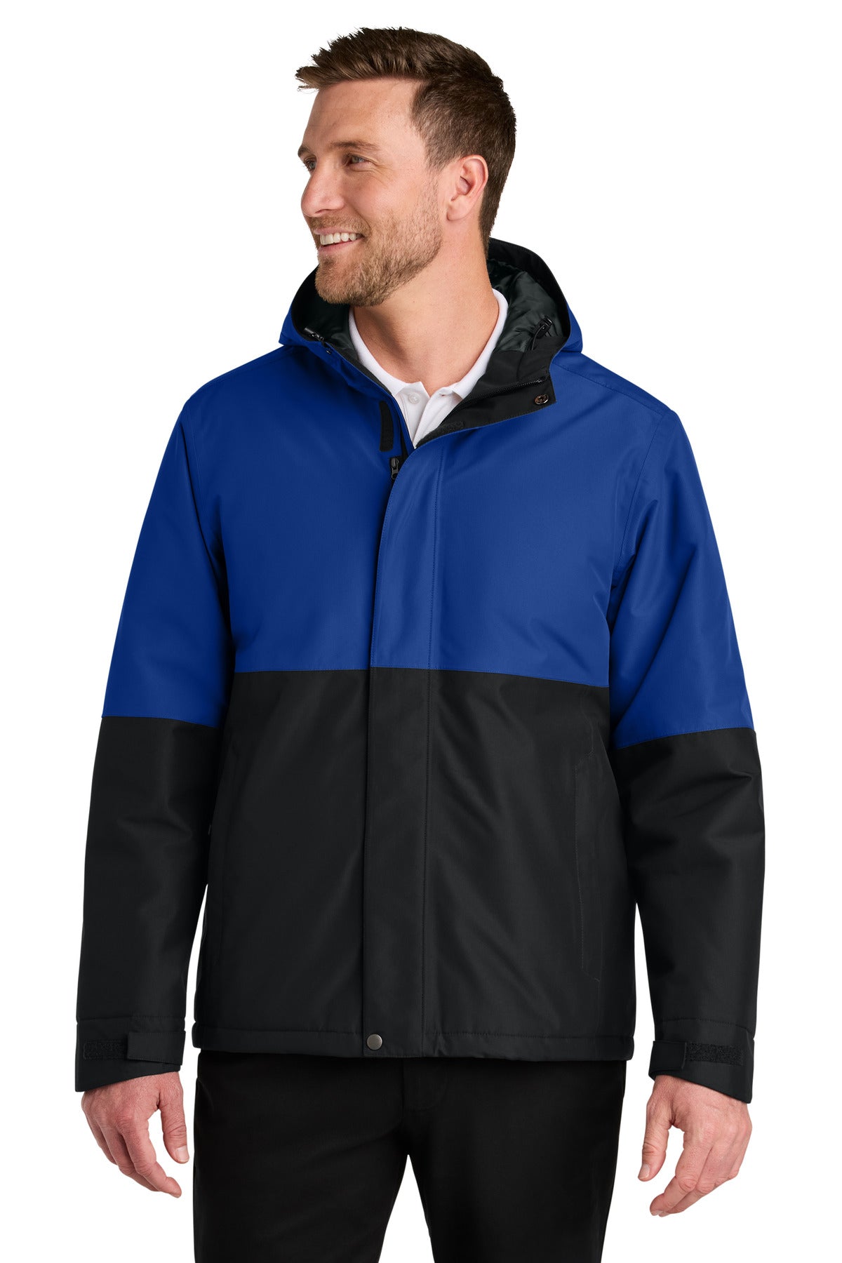Port Authority Insulated Heavy Ripstop Jacket J721 True Royal/ Deep Black