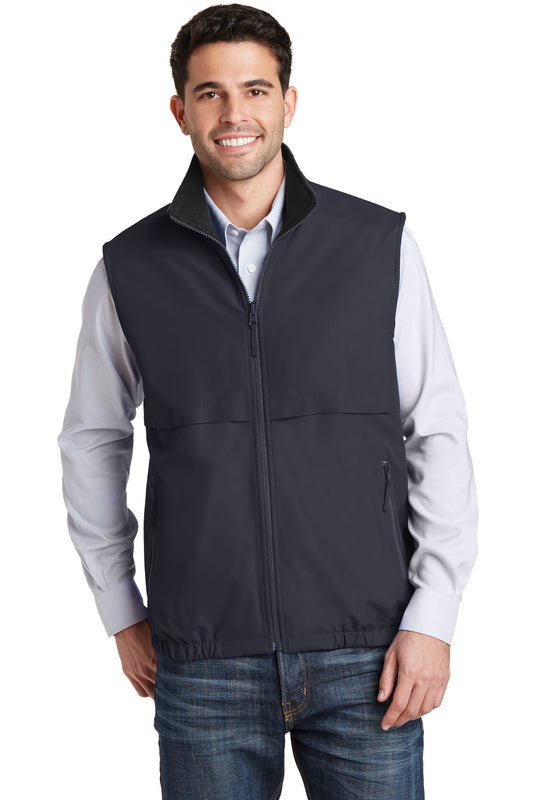 Port Authority Reversible Charger Vest. J7490 Battleship Grey/ Black