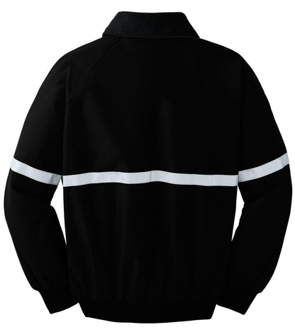 Port Authority Challenger Jacket with Reflective Taping J754R True Black/ True Black/ Reflective