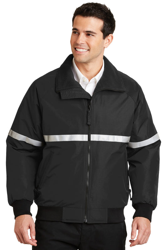 Port Authority Challenger Jacket with Reflective Taping J754R True Black/ True Black/ Reflective