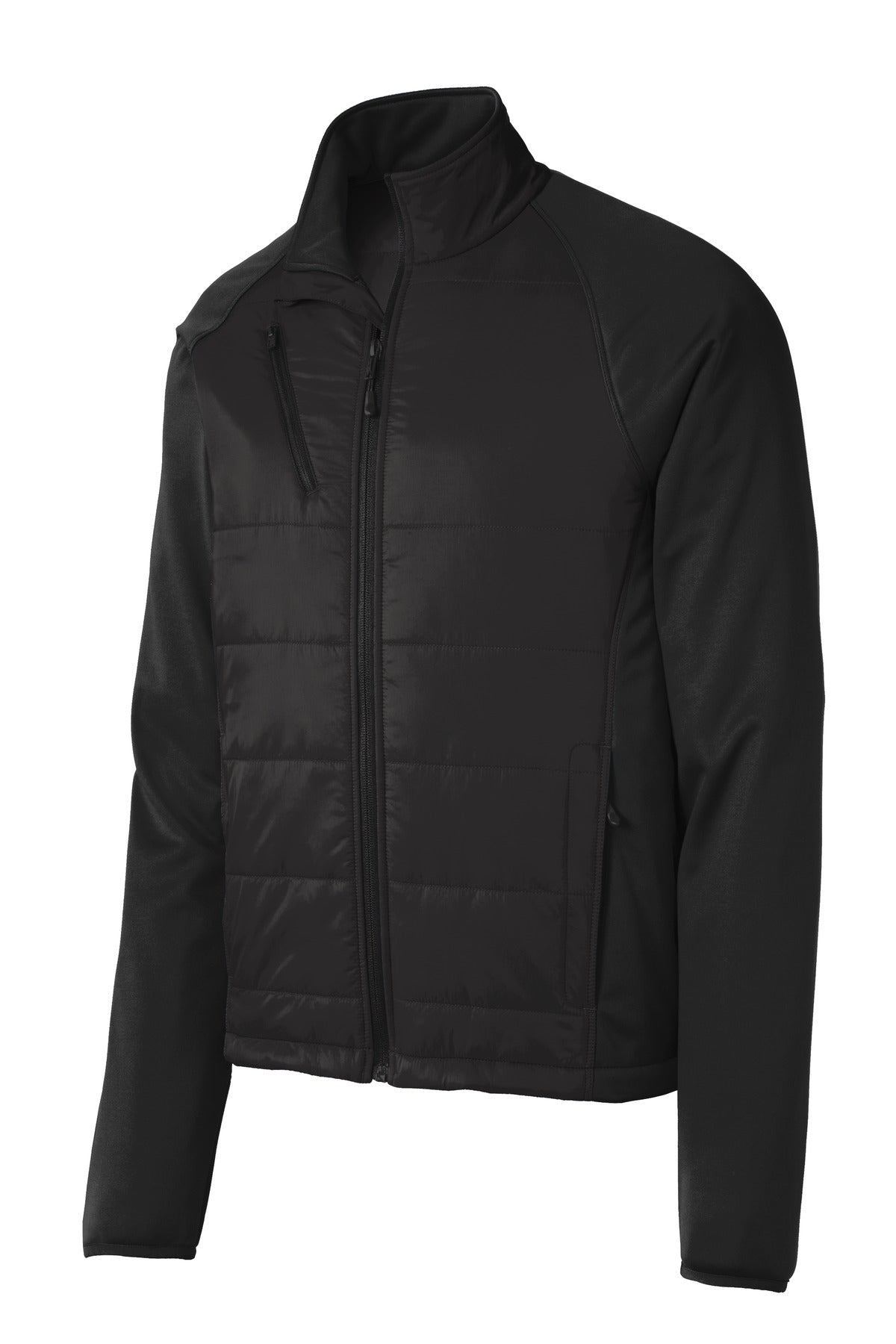Port Authority Hybrid Soft Shell Jacket. J787 Deep Black
