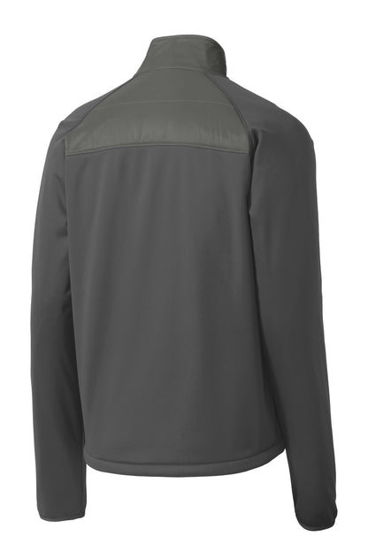 Port Authority Hybrid Soft Shell Jacket. J787 Smoke Grey/ Grey Steel