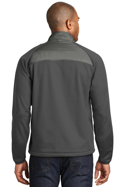 Port Authority Hybrid Soft Shell Jacket. J787 Smoke Grey/ Grey Steel