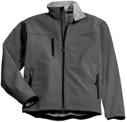 Port Authority Glacier Soft Shell Jacket.  J790 Smoke Grey/ Chrome