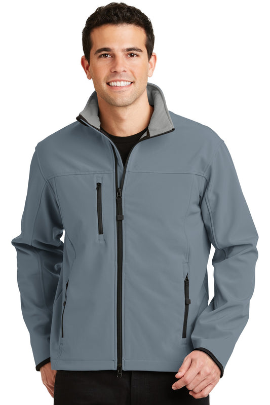 Port Authority Glacier Soft Shell Jacket.  J790 Atlantic Blue/ Chrome