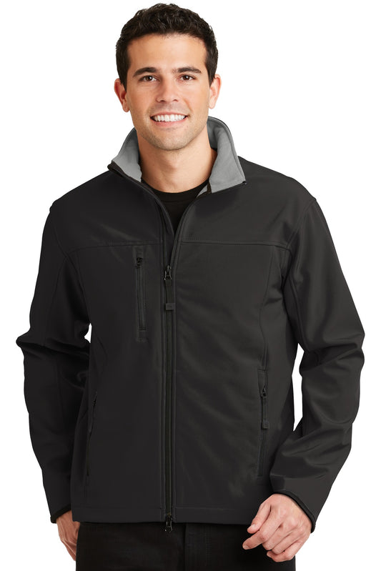 Port Authority Glacier Soft Shell Jacket.  J790 Black/ Chrome