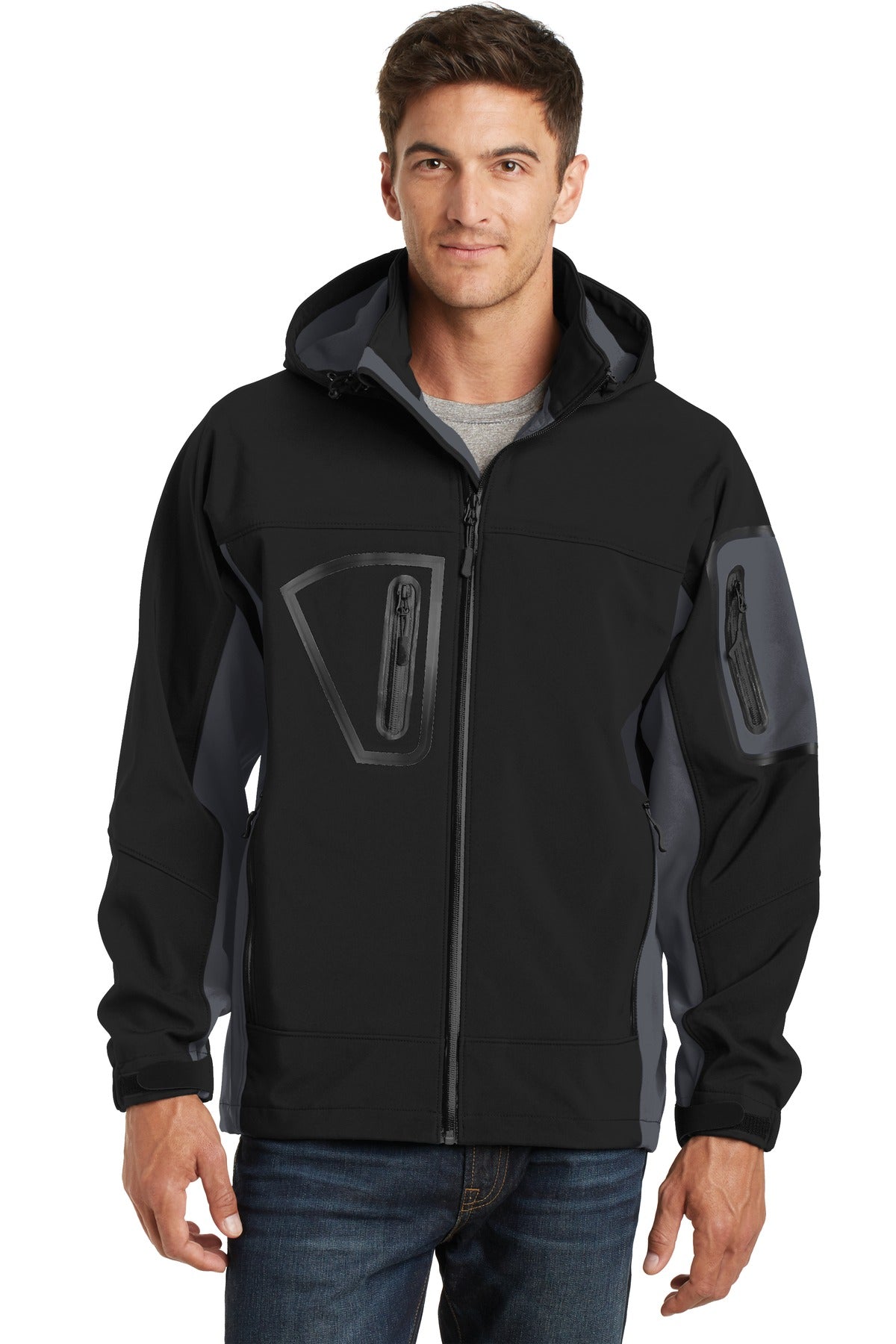 Port Authority Waterproof Soft Shell Jacket J798 Black/ Graphite