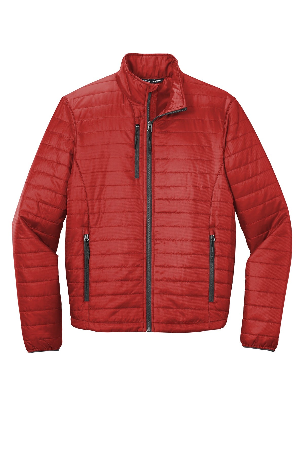 Port Authority  Packable Puffy Jacket J850 Fire Red/ Graphite