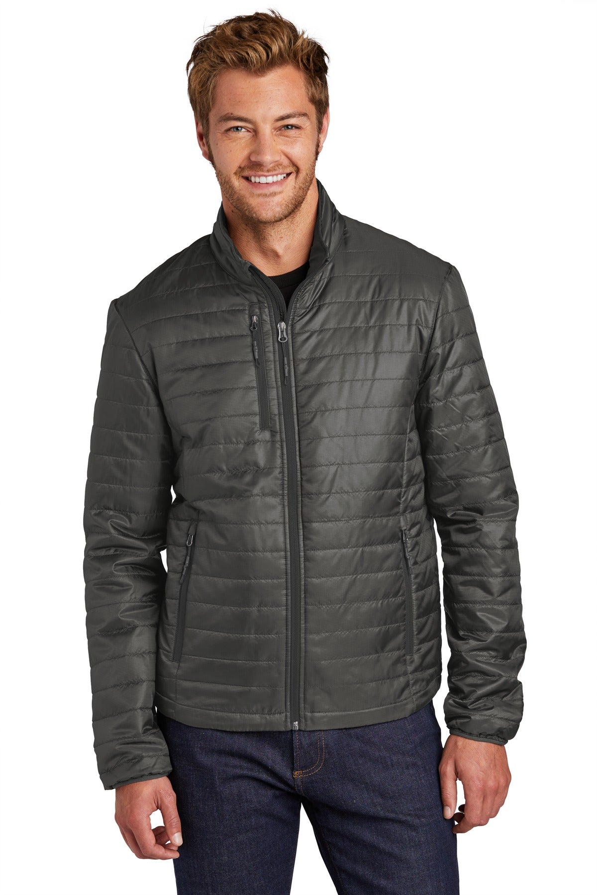 Port Authority  Packable Puffy Jacket J850 Sterling Grey/ Graphite