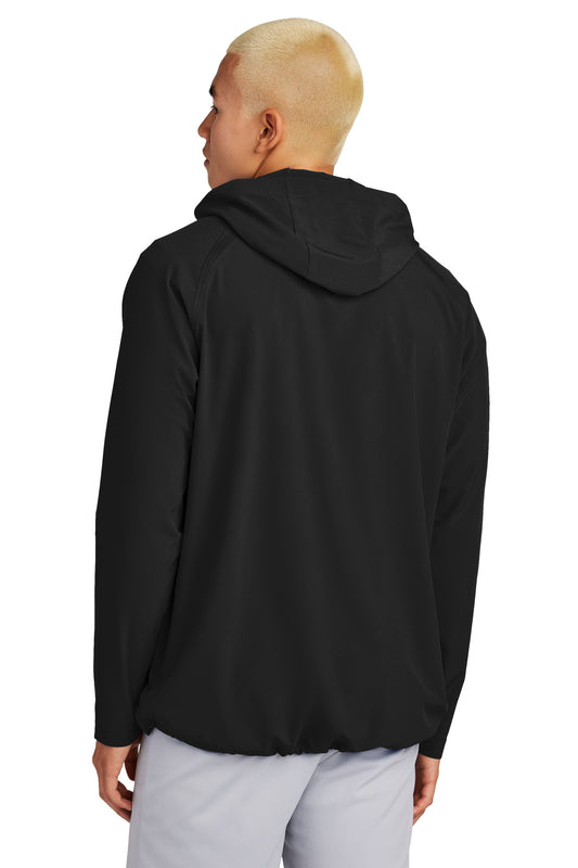 Sport-Tek Repeat 1/2-Zip Long Sleeve Hooded Jacket JST488 Black