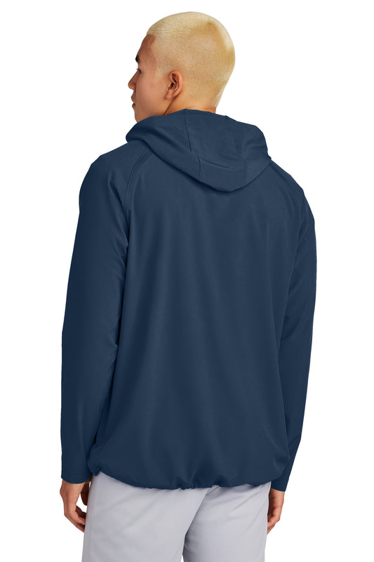 Sport-Tek Repeat 1/2-Zip Long Sleeve Hooded Jacket JST488 True Navy