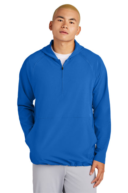 Sport-Tek Repeat 1/2-Zip Long Sleeve Hooded Jacket