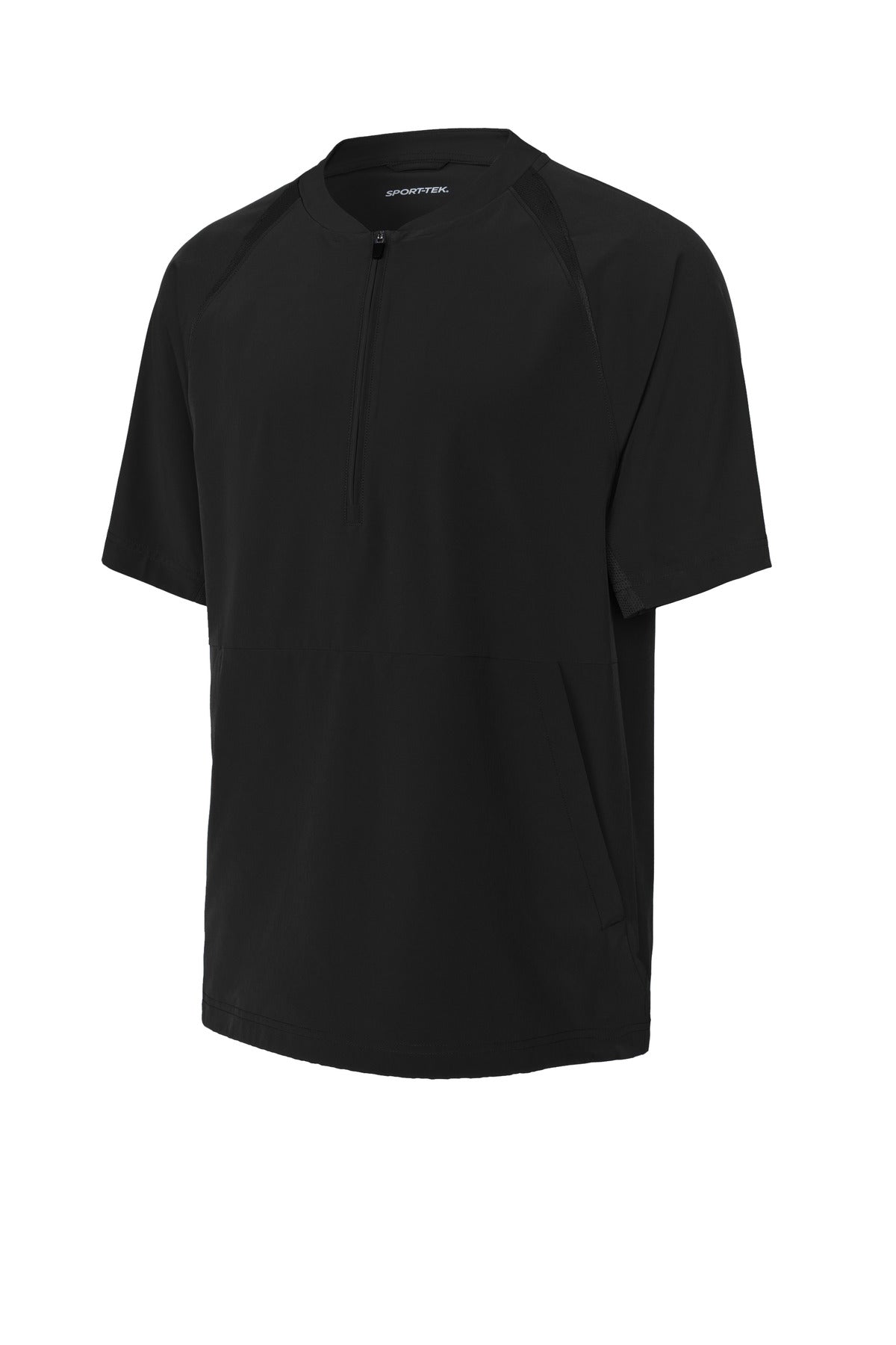 Sport-Tek Repeat 1/2-Zip Short Sleeve Jacket JST489 Black