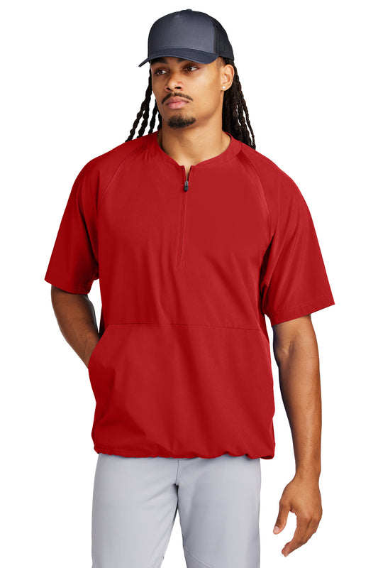 Sport-Tek Repeat 1/2-Zip Short Sleeve Jacket JST489 Deep Red